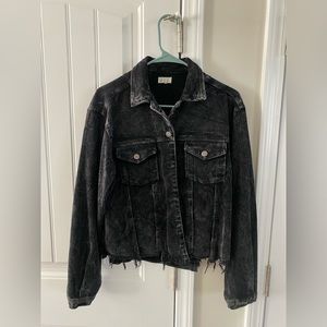 Distressed Cotton Corduroy Shacket